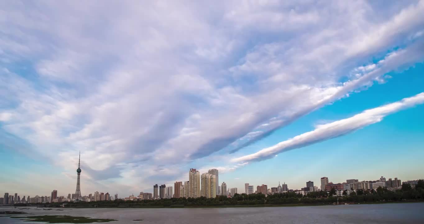 洛阳洛河边延时风景视频素材