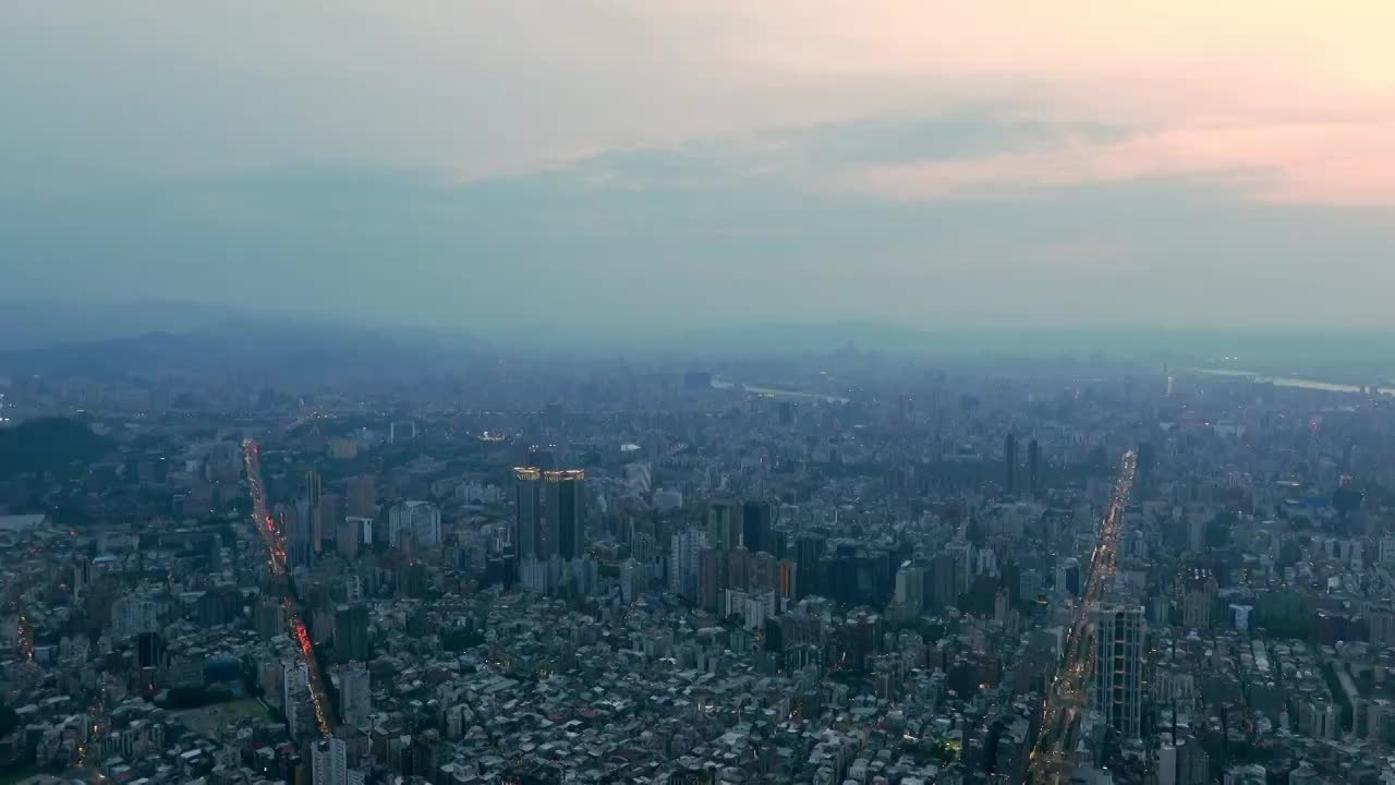 台北101俯瞰台北视频素材