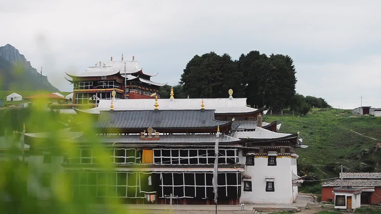 郎木寺建筑外景视频素材