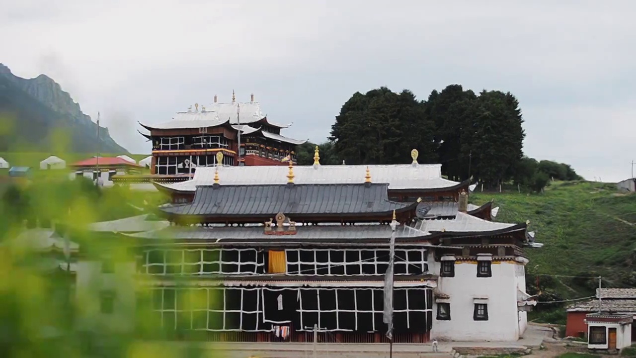 郎木寺建筑外景视频素材