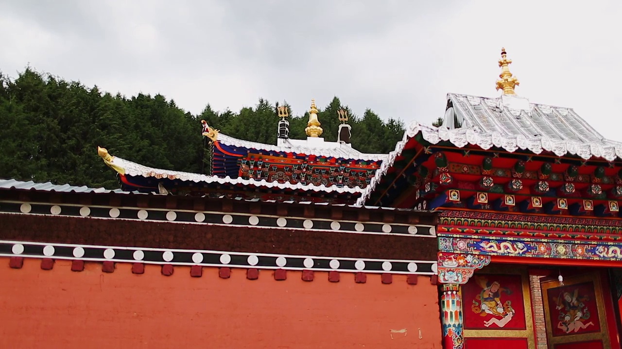 郎木寺建筑外景视频素材