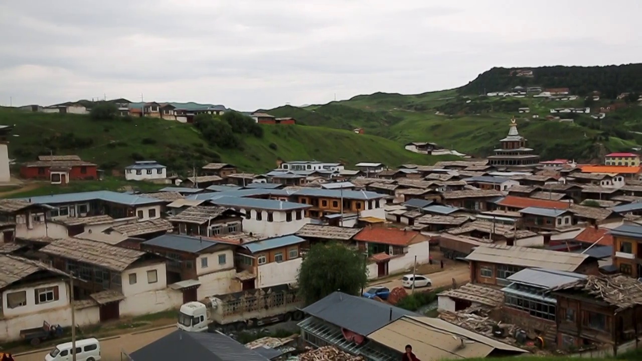 郎木寺建筑外景视频素材