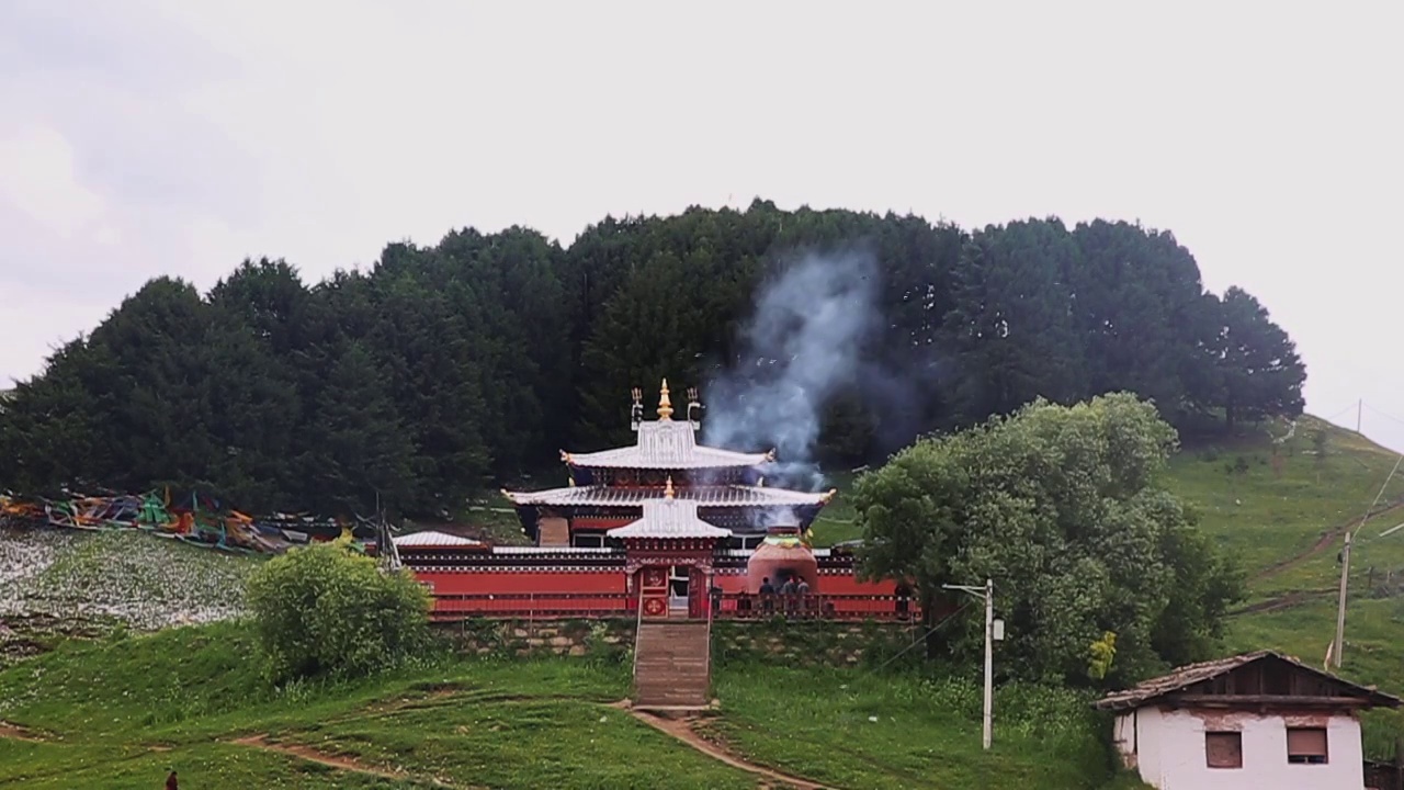 郎木寺建筑外景视频素材