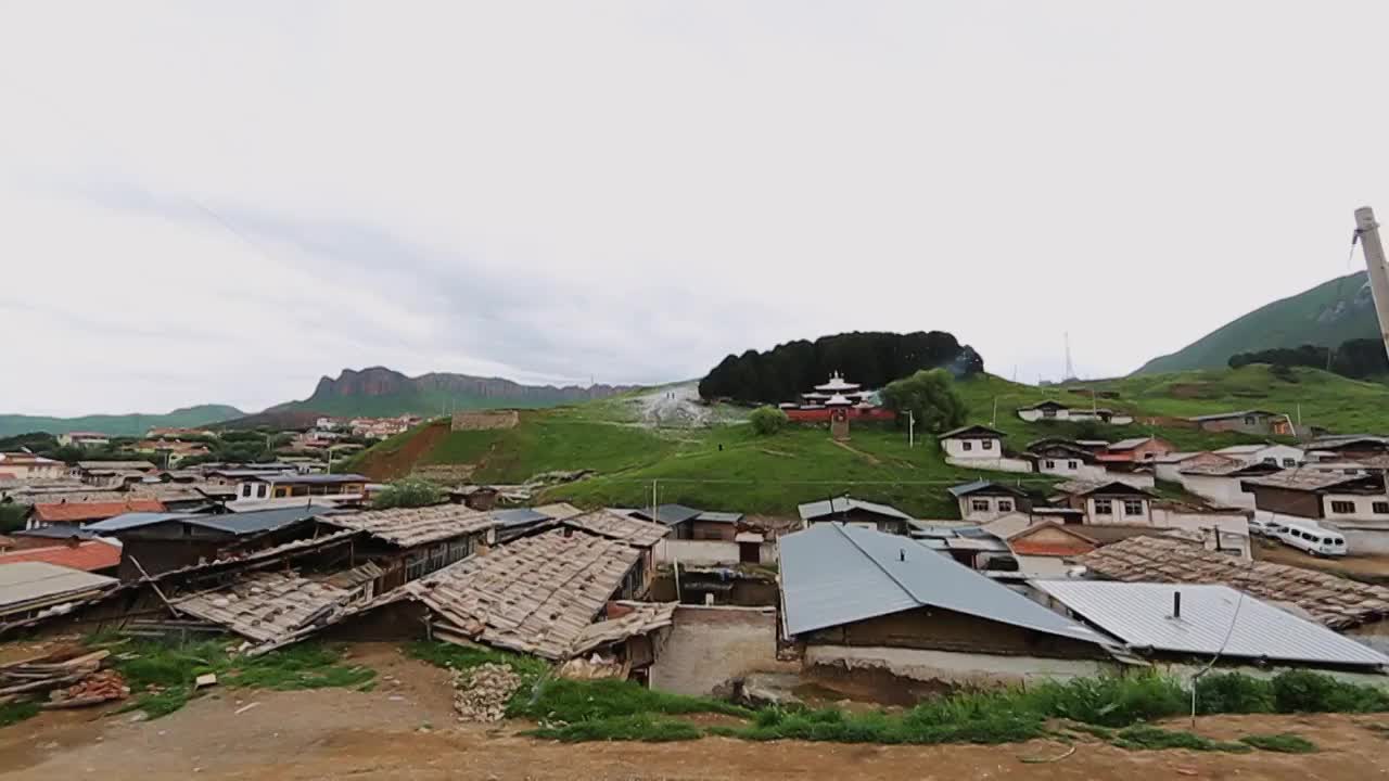 郎木寺建筑外景视频素材