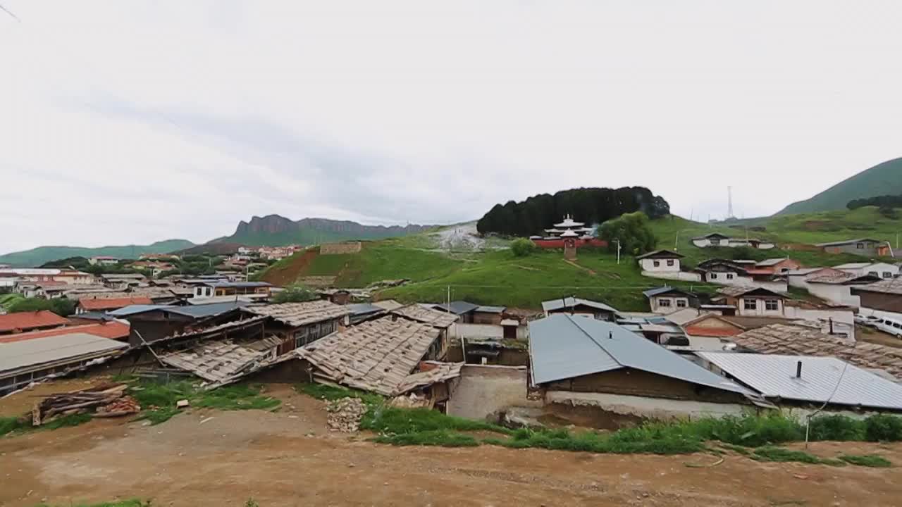 郎木寺建筑外景视频素材