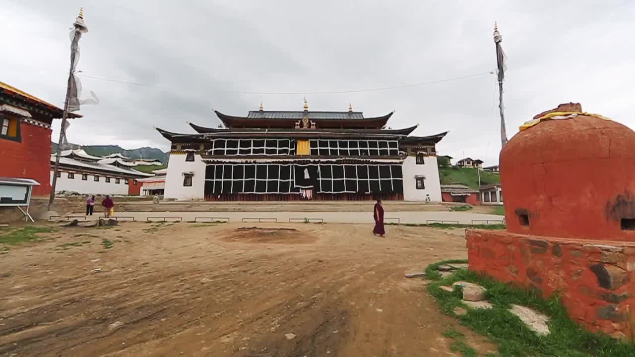 郎木寺建筑外景视频素材