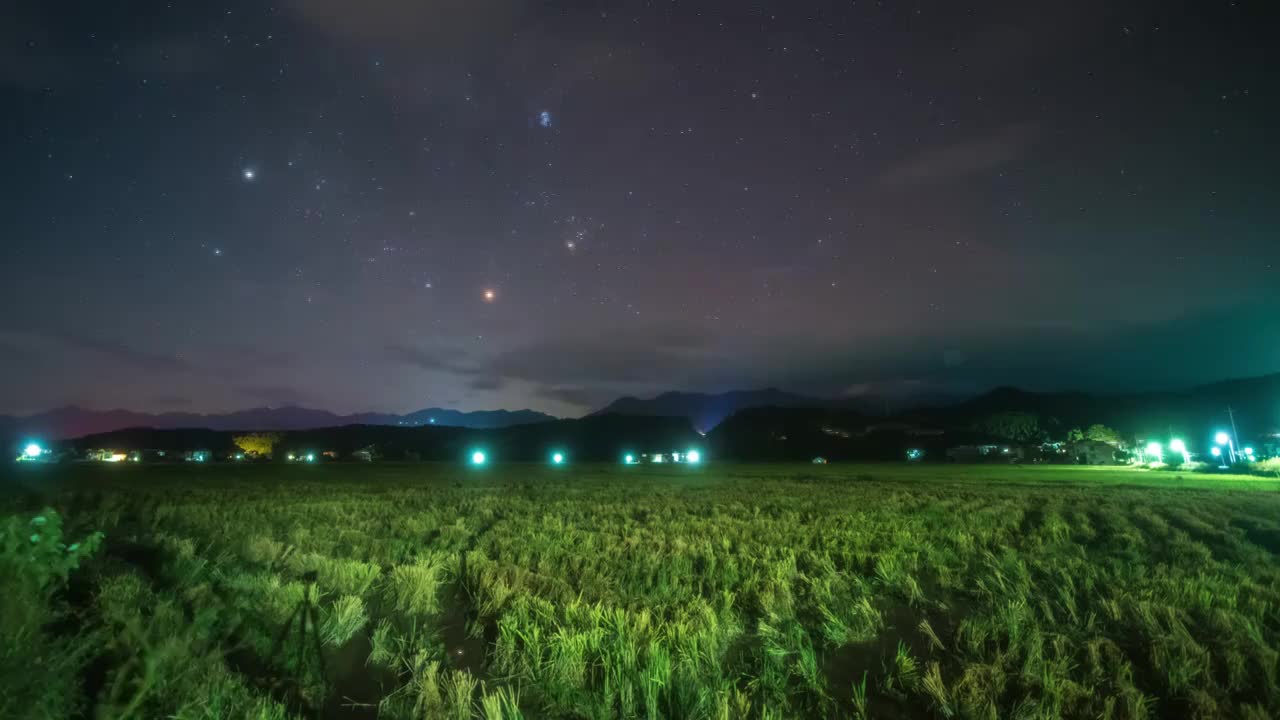 8K桂林丹霞地貌星空星轨延时视频素材