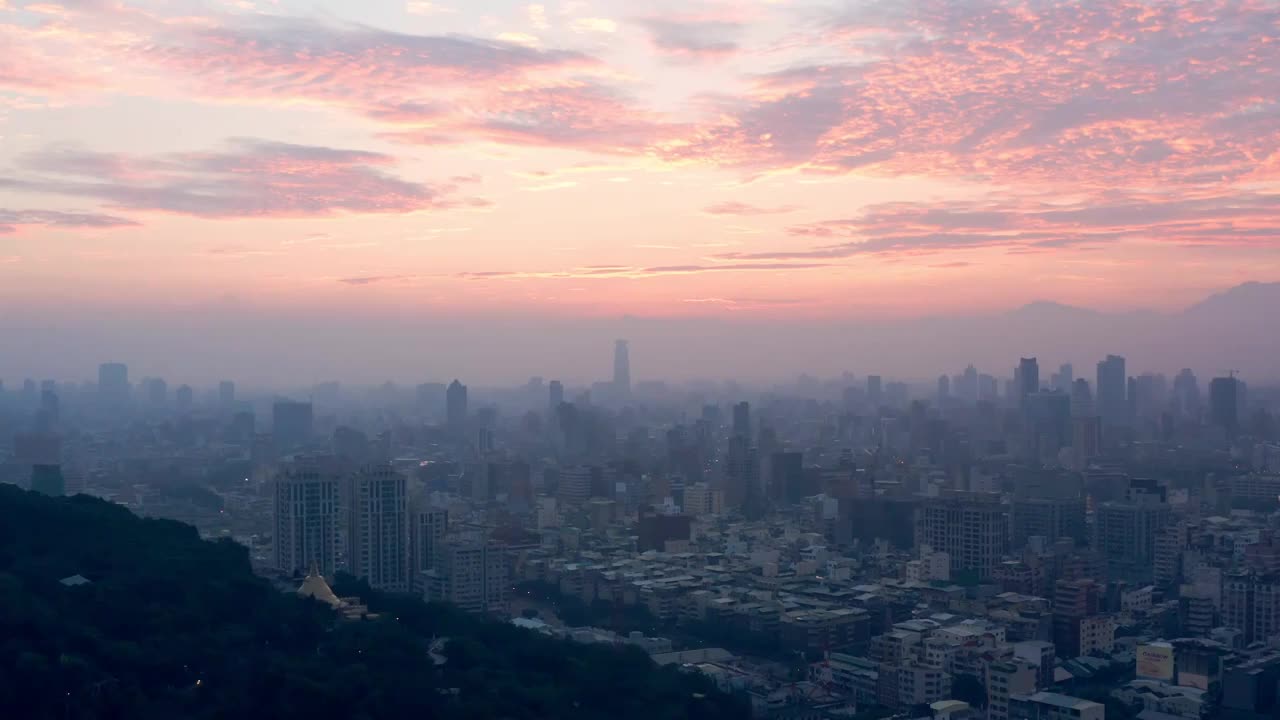 台湾高雄城市日出视频下载