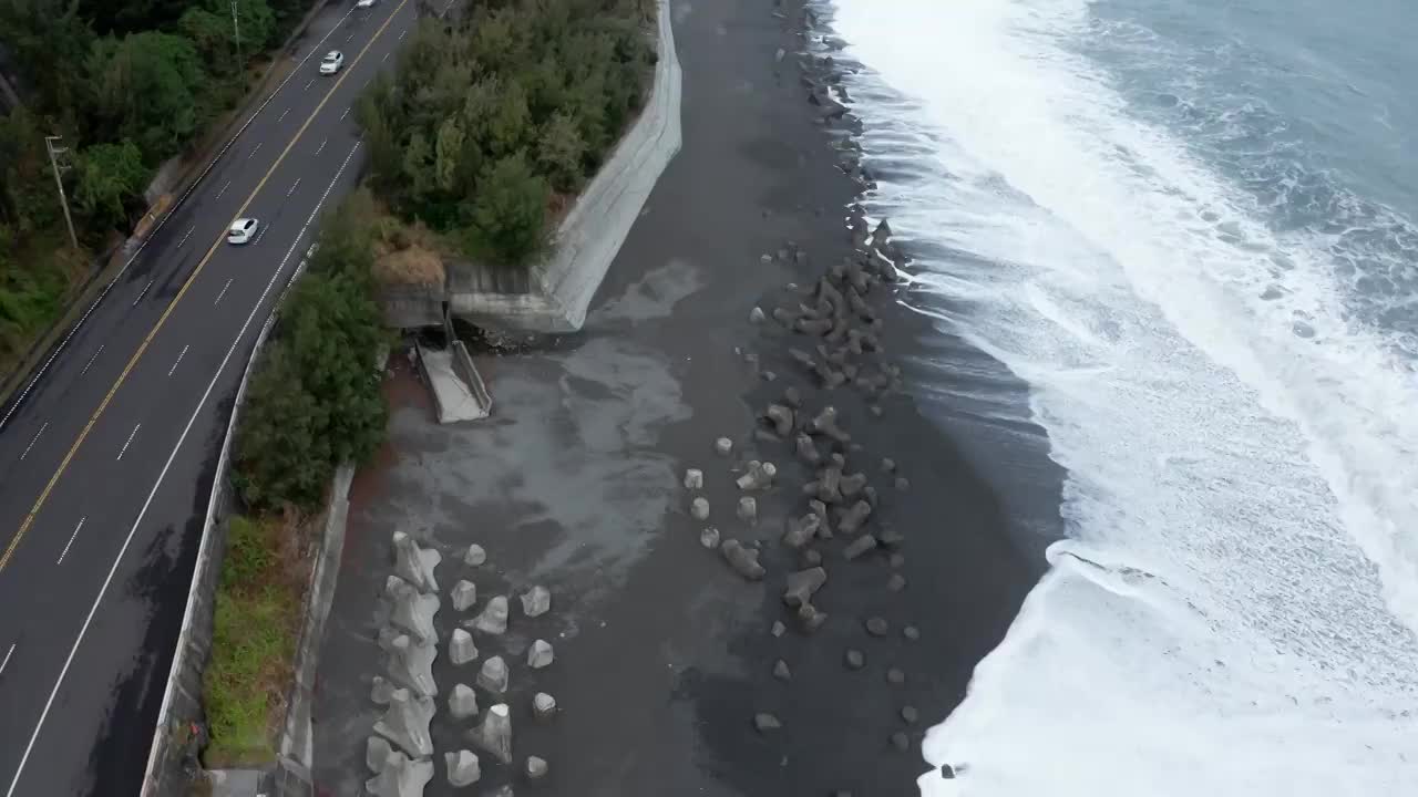 台湾环岛公路花莲段视频素材