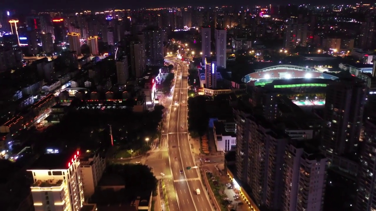 赣南高架路夜景视频素材