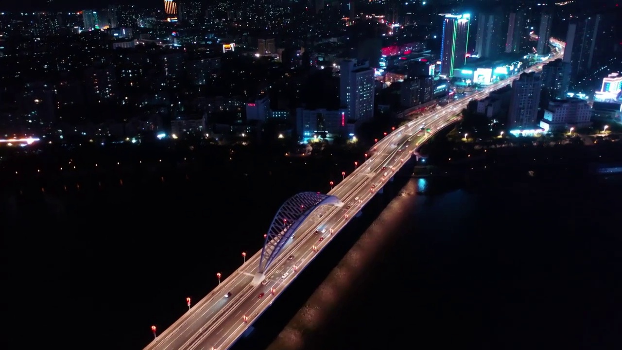 赣州章江大桥夜景视频素材