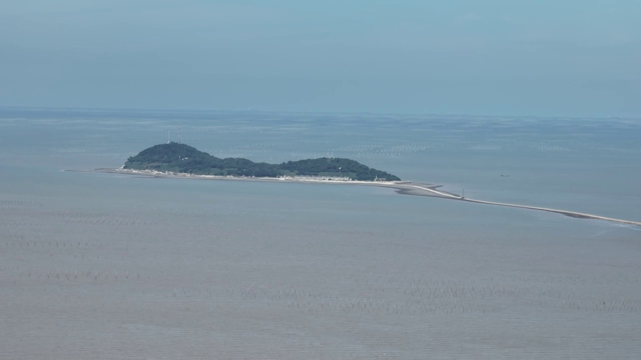 江苏省连云港市赣榆区黄海滩涂秦山岛视频素材