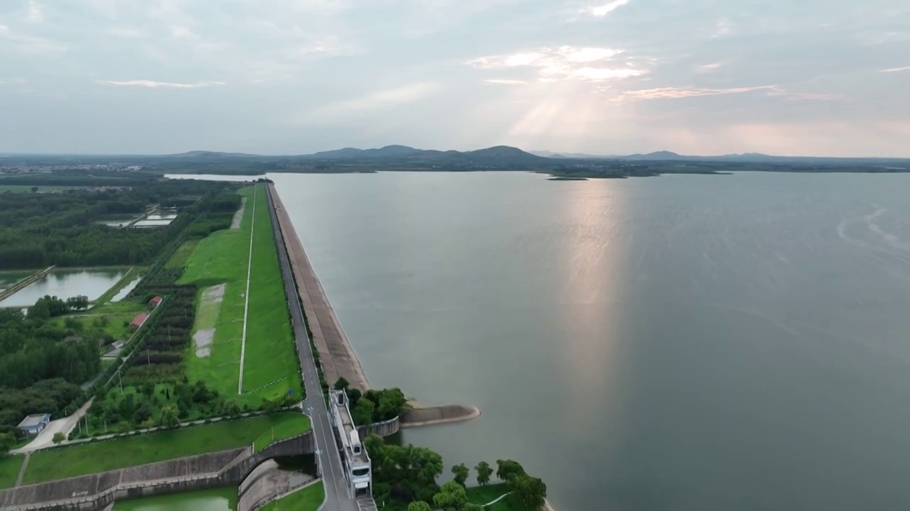 江苏省连云港市赣榆区小塔山水库水利风景区视频素材