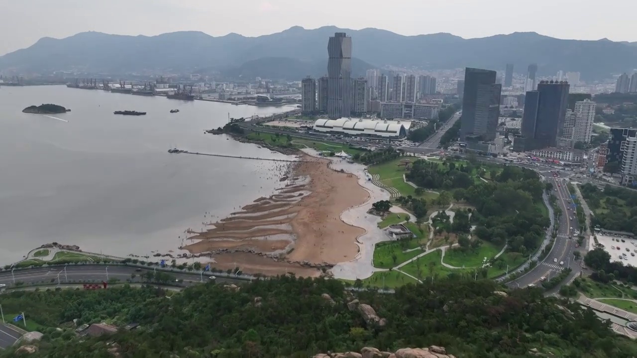 江苏省连云港市连云区在海一方公园视频素材