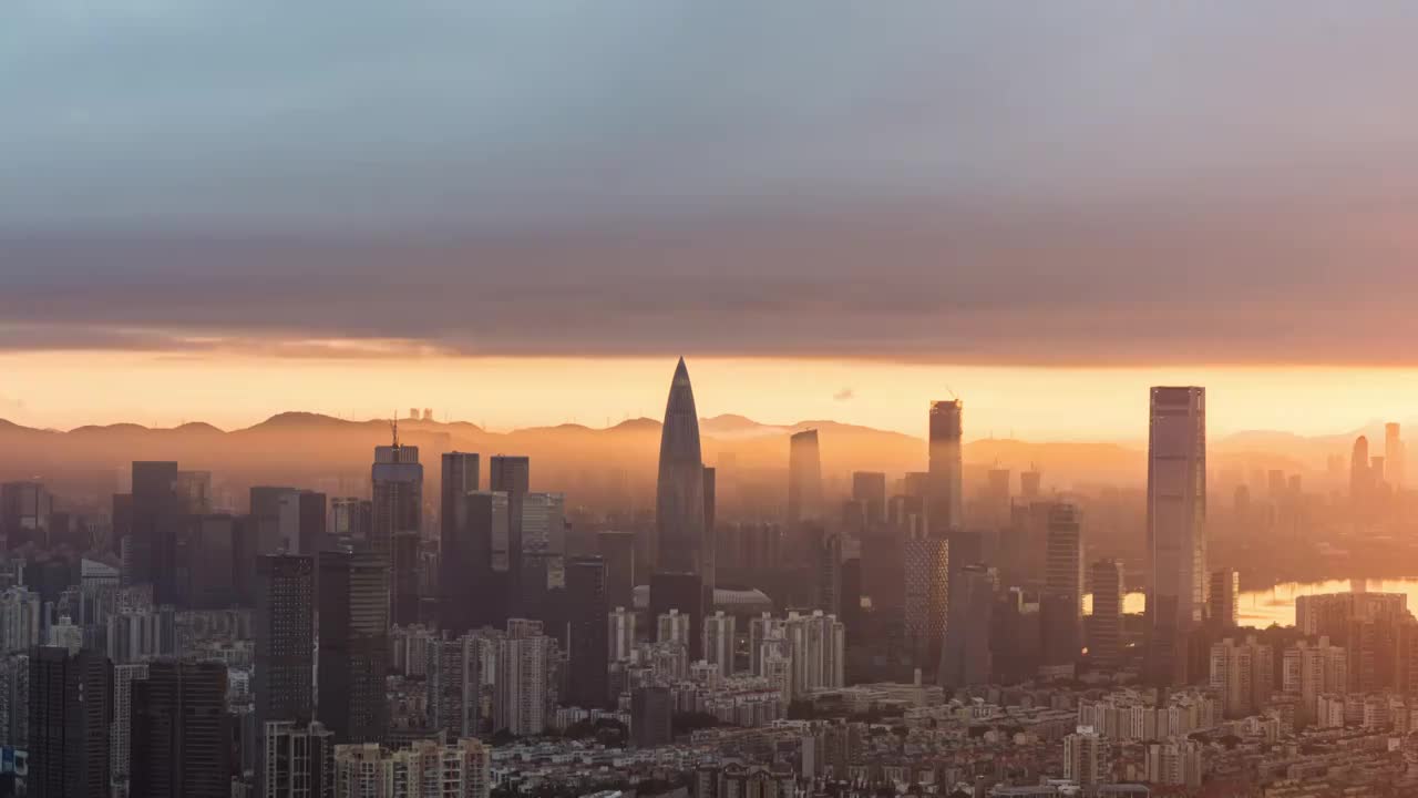 深圳湾日出延时视频素材