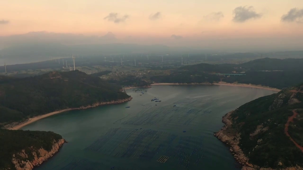 4K福建平潭岛日落航拍风光视频素材