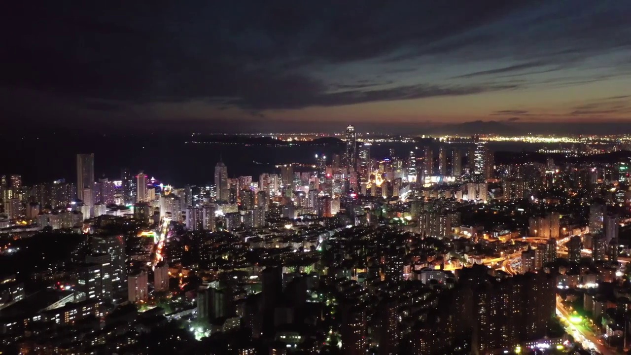 山东青岛城市夜景视频素材