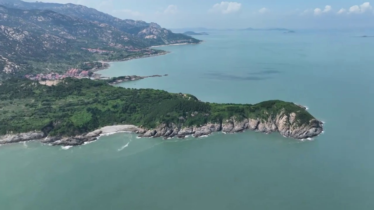 青岛崂山青山村海岸线海岬视频素材