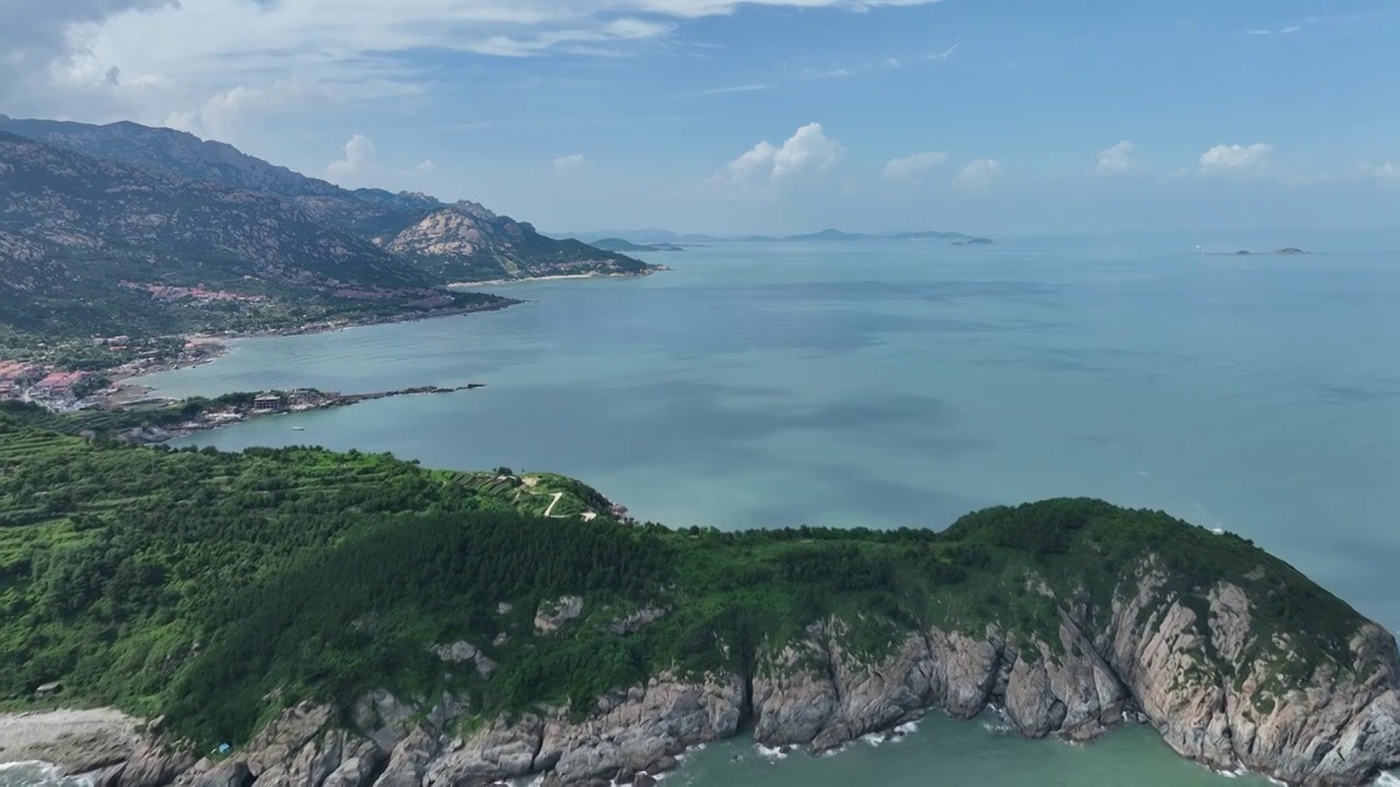 青岛崂山青山村海岸线海岬视频素材