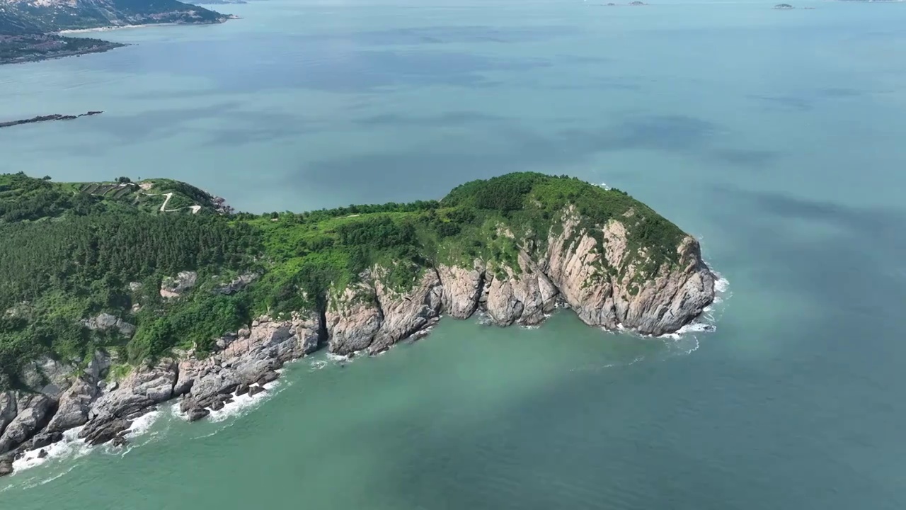 青岛崂山青山村海岸线海岬视频素材