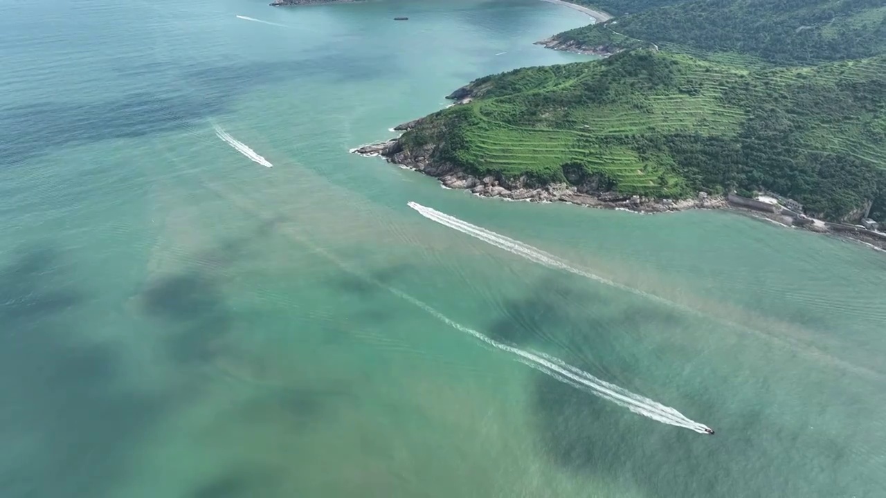 青岛崂山青山村海岸线海岬视频素材