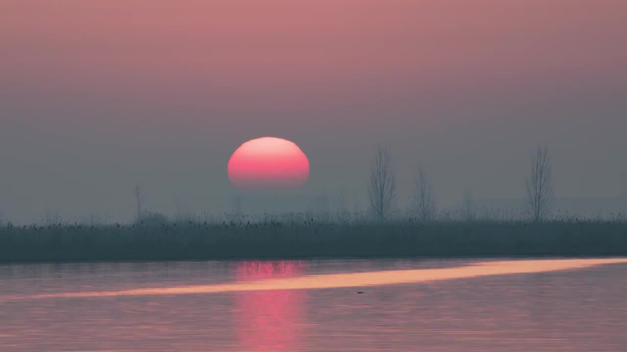 雄安白洋淀日出美景（合集）视频素材