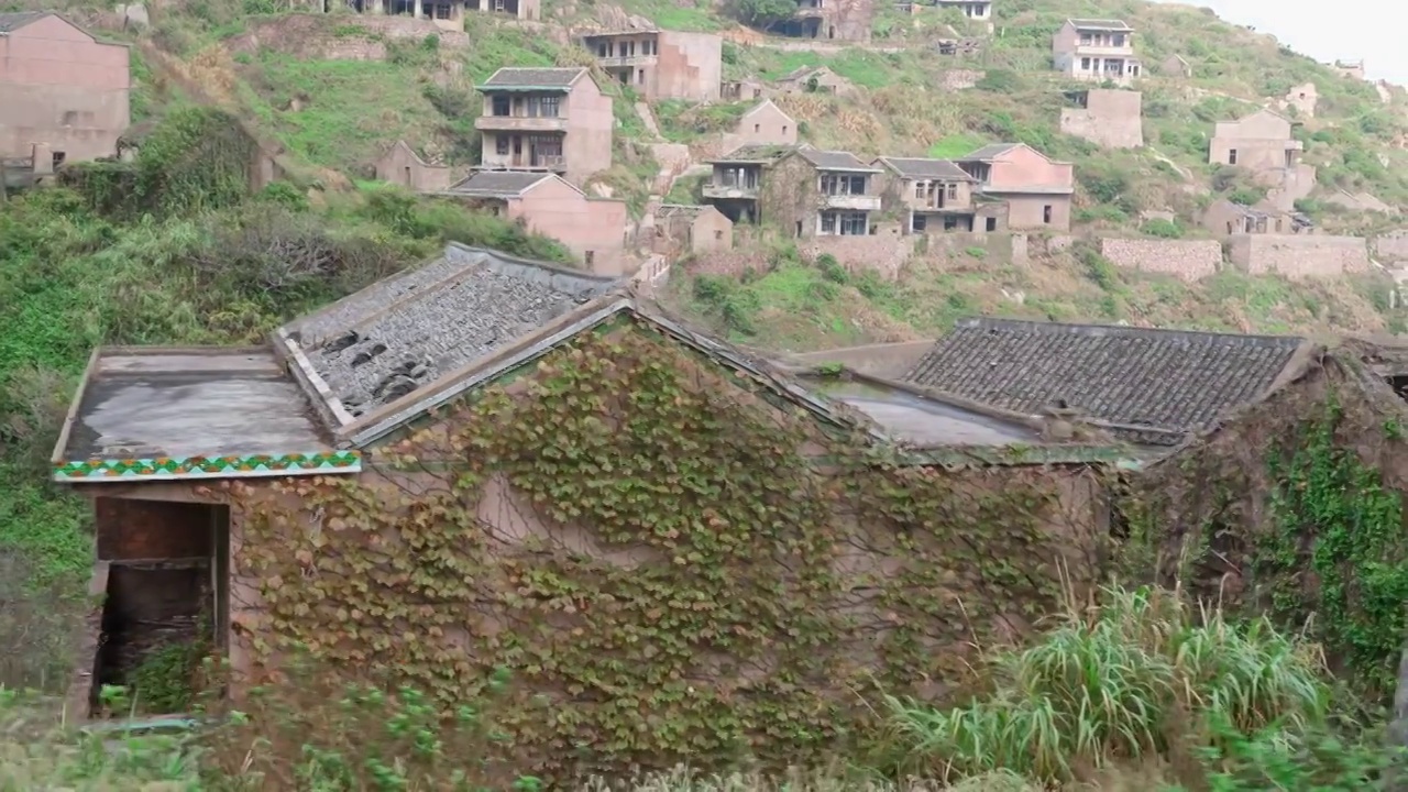 枸杞岛无人村视频素材