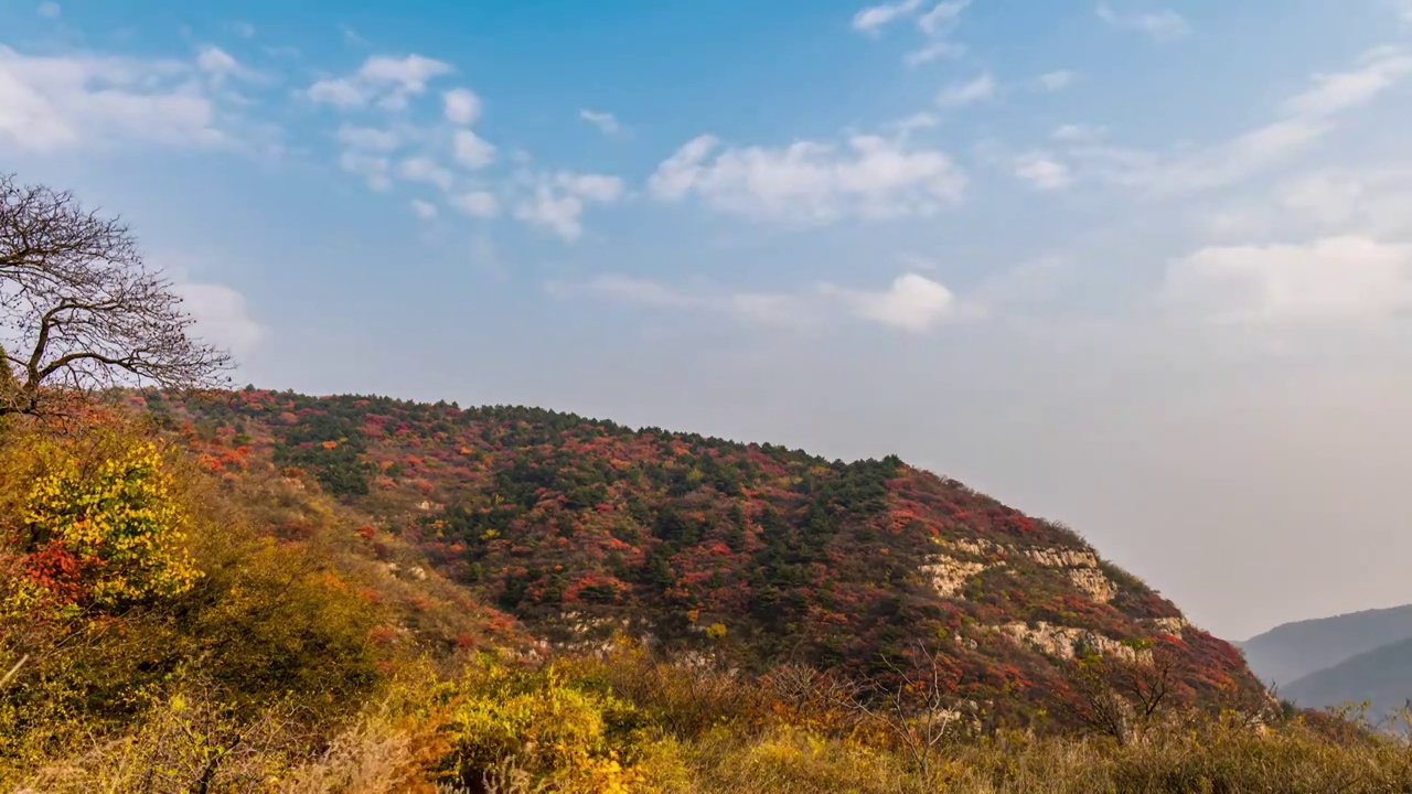 太行山秋天延时视频素材