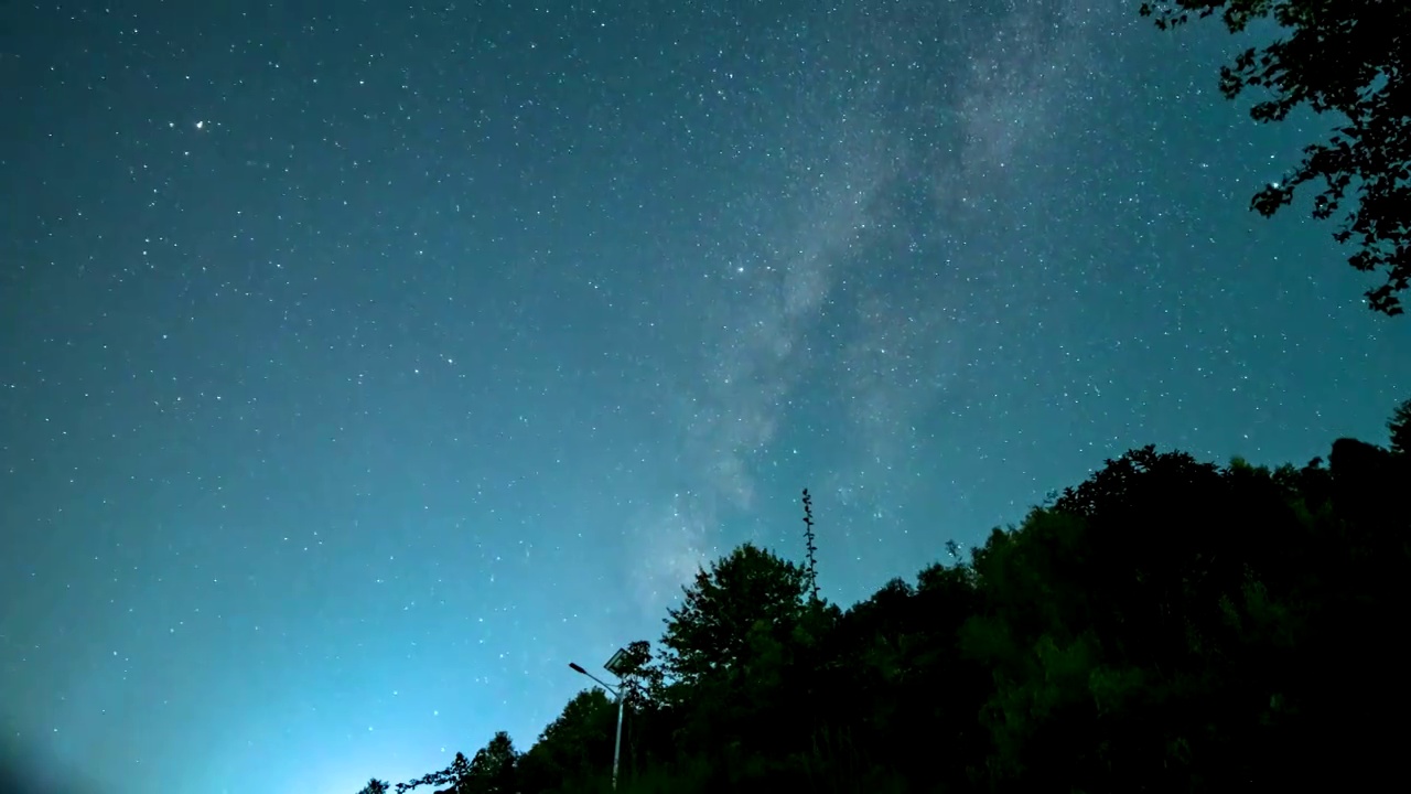 贵州夏季星空银河延时摄影视频素材