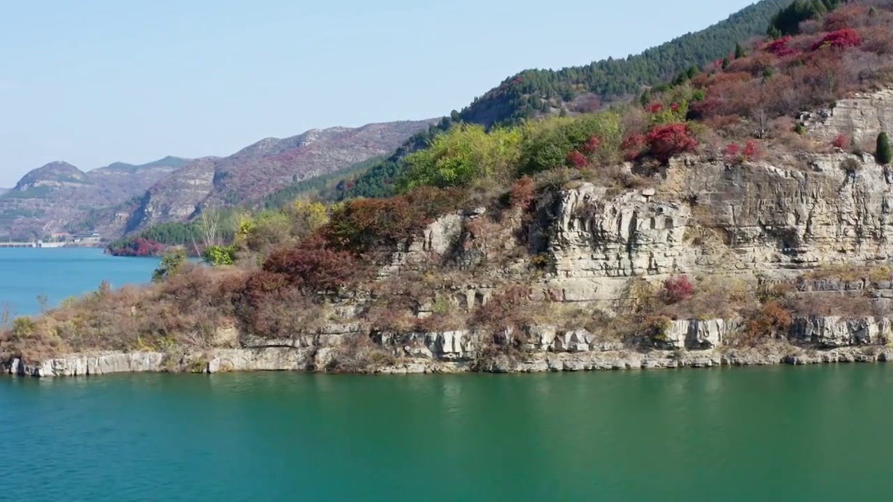 山东青州泰和山黄花溪风光视频素材