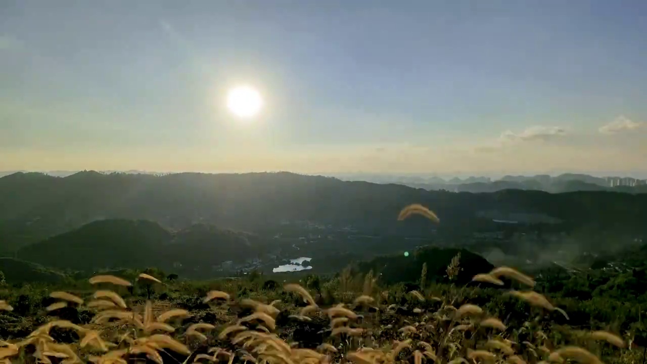 西崖山日落延时视频素材