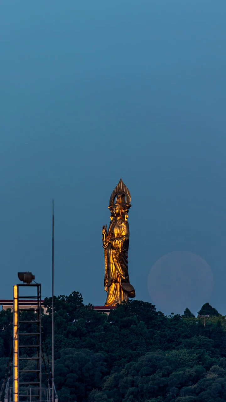 广州番禺莲花山望海观音视频素材