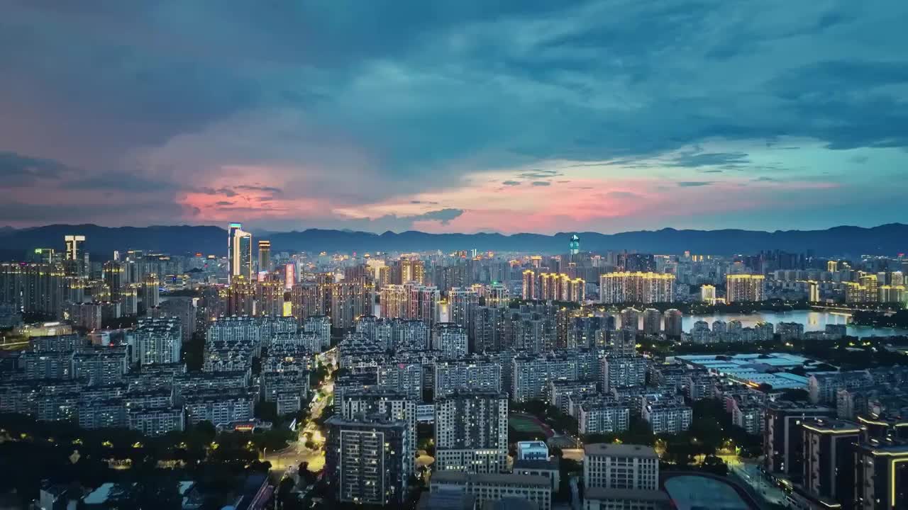 福建福州的城市夜景视频素材