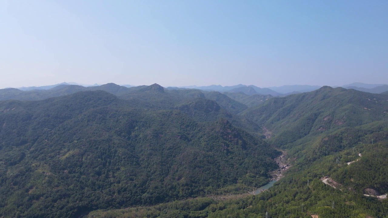 广东省汕尾市陆河县山形航拍视频视频素材