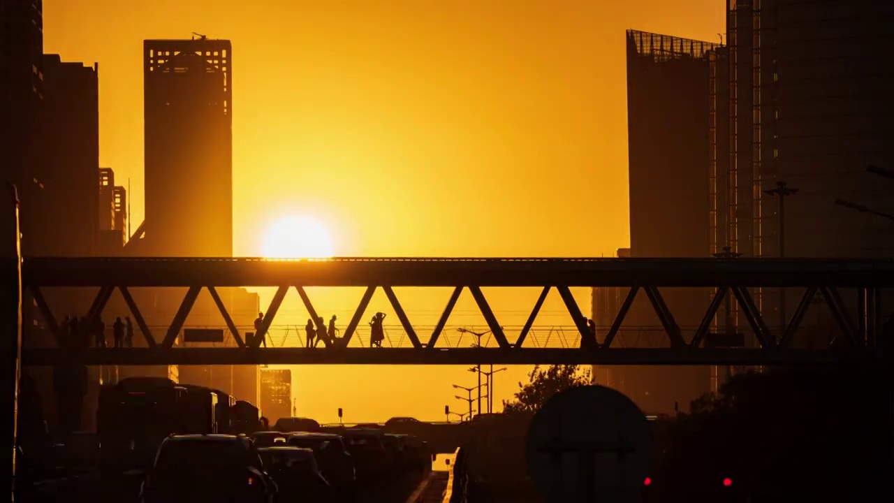 日落 城市视频素材