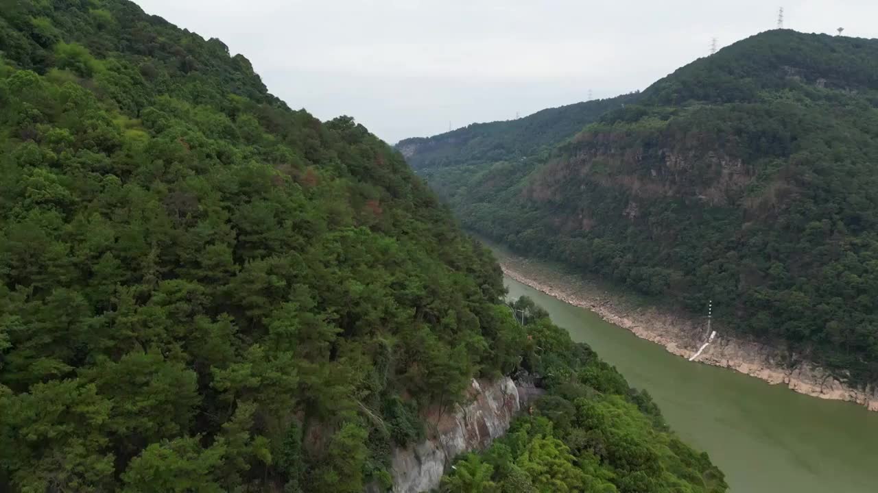 【合集】重庆北碚温塘峡风景区自然景观航拍视频素材