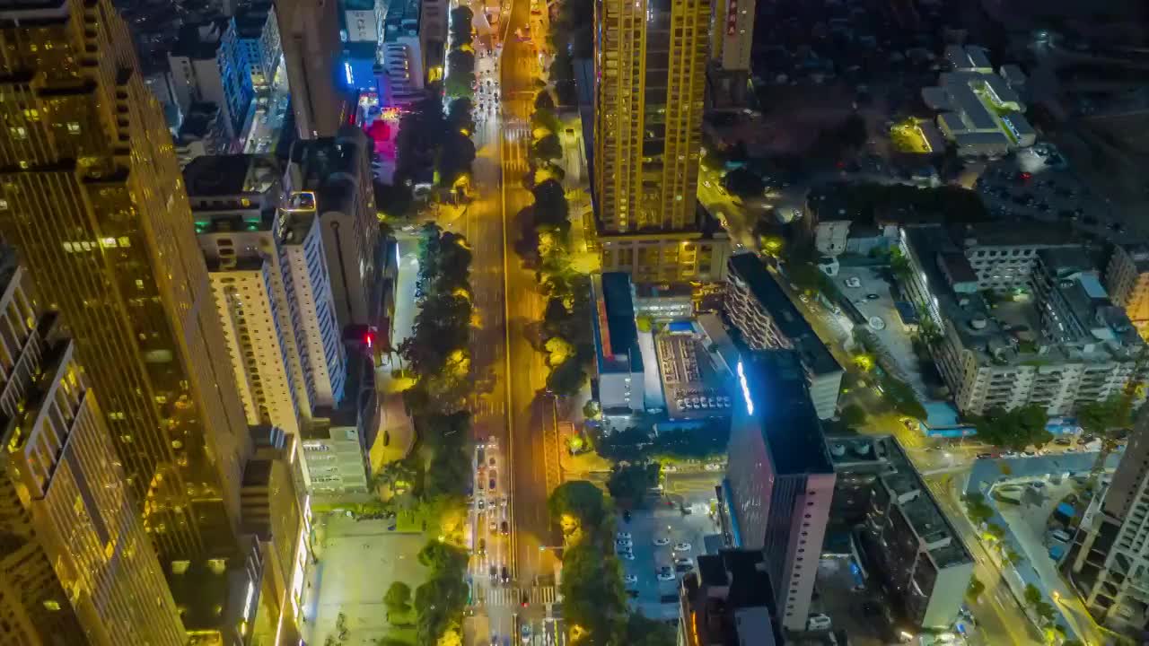 深圳夜景航拍延时视频素材