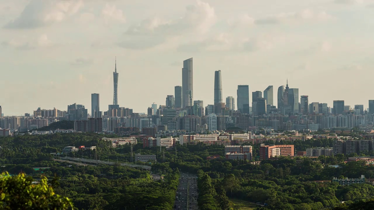 广州华南快速路日转夜延时视频素材