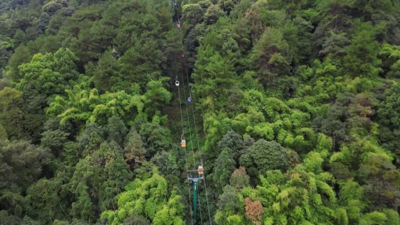 【合集】重庆北碚缙云山观光索道航拍（合集）视频素材