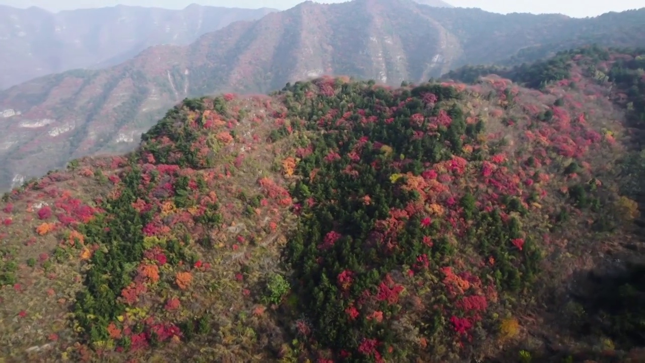 航拍太行山秋色视频素材