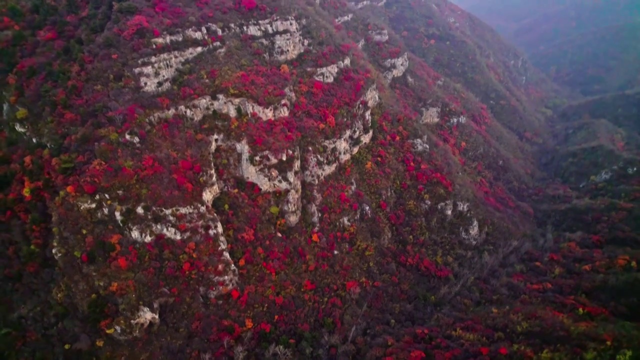 航拍太行山秋色视频素材