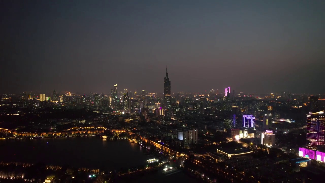 南京夜景风光视频素材