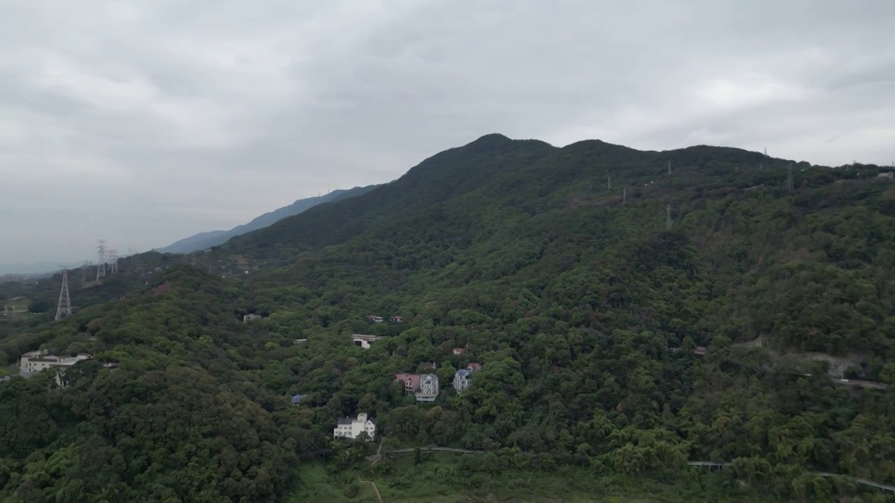 航拍重庆北碚缙云山脉自然景观视频素材