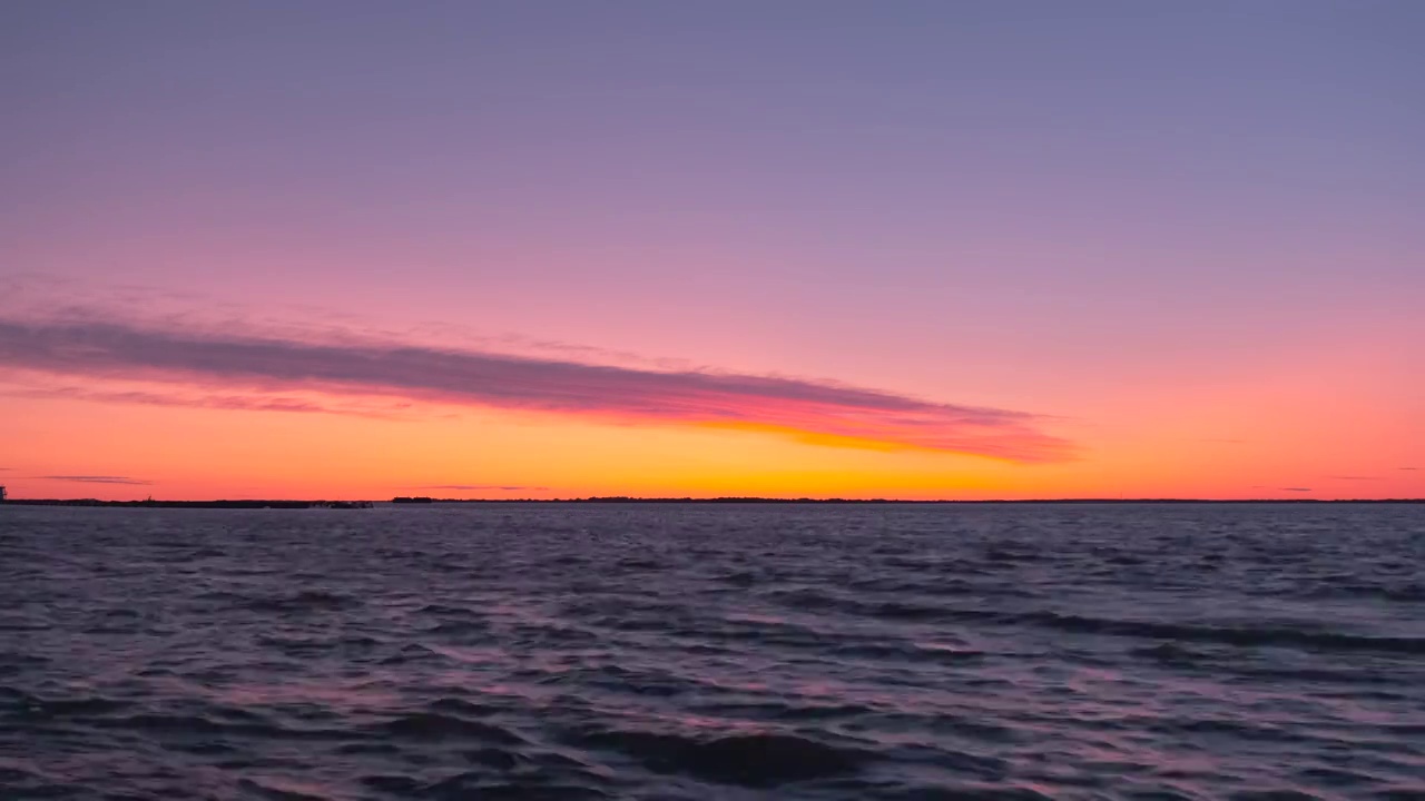 佳木斯抚远黑龙江夕阳落日自然风光视频素材