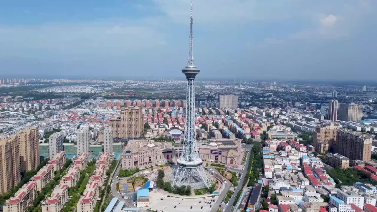 开封 电视塔 星光天地 阳光新天地 黄河大街 首座时代视频素材