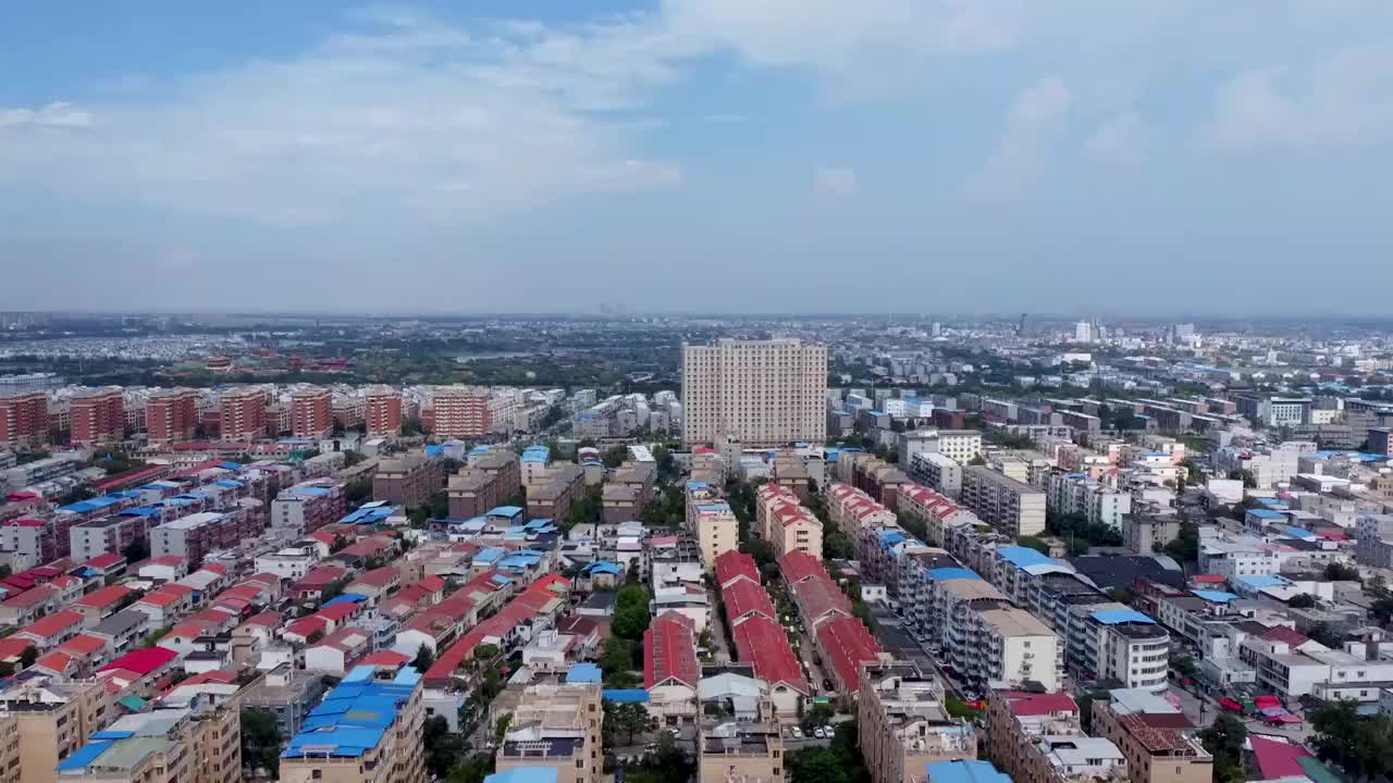 开封 电视塔 星光天地 阳光新天地 黄河大街 首座时代视频素材