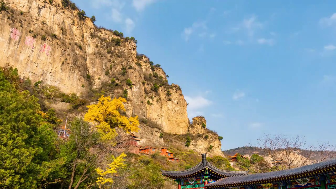 太行天桂山秋天风光延时视频素材