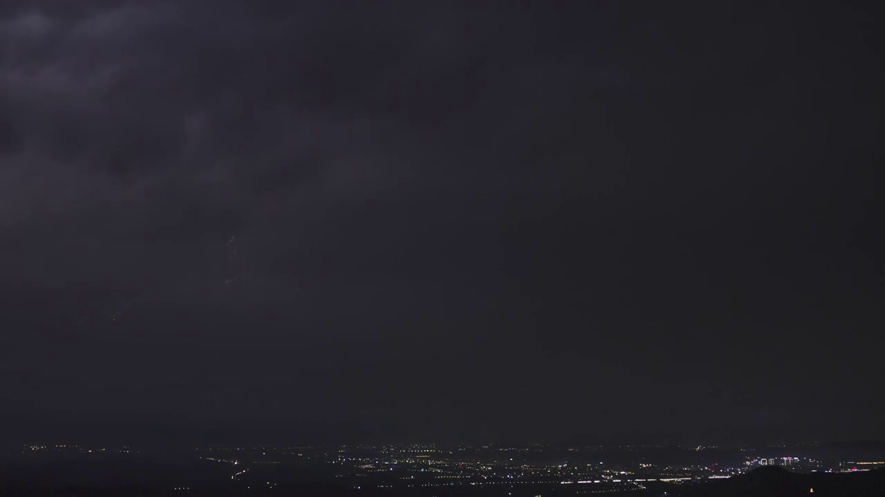 德清莫干山雷暴云夜景闪电视频素材