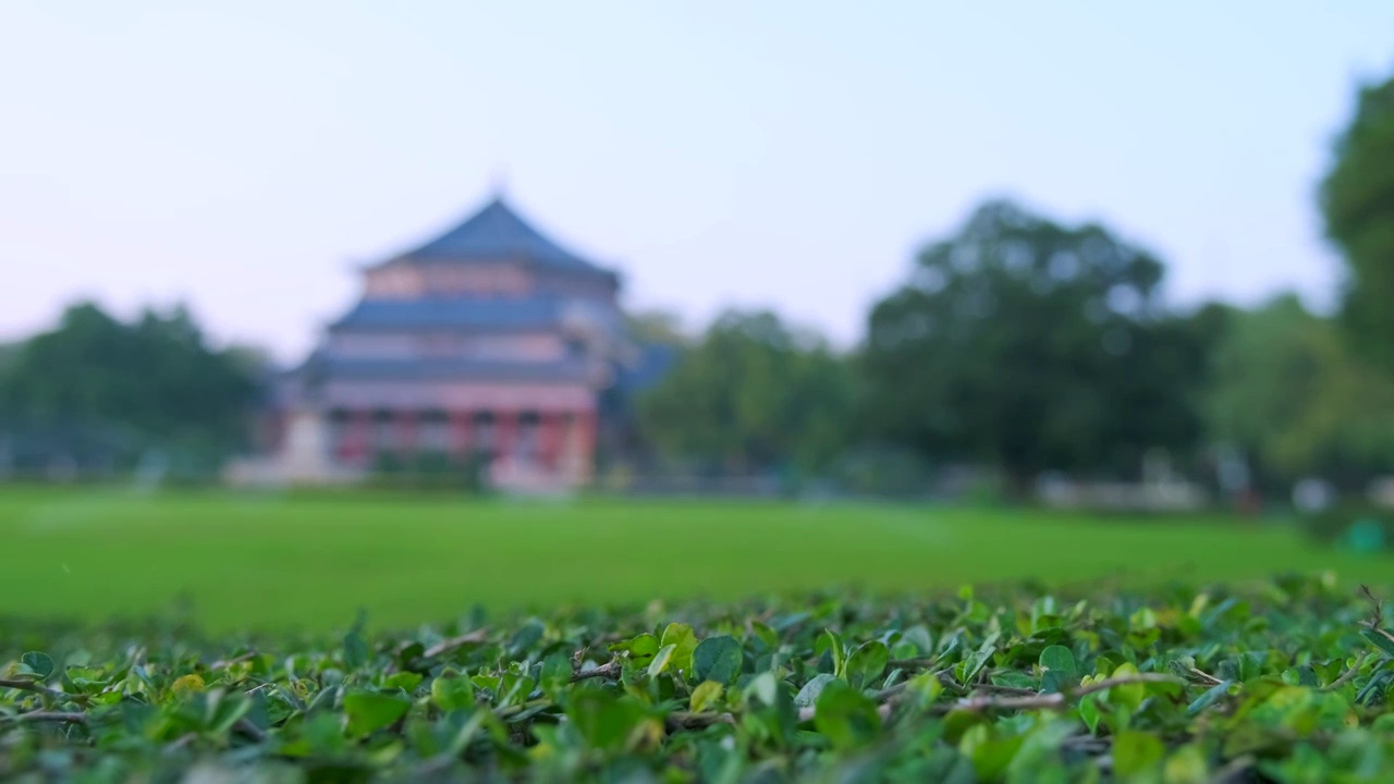 广州中山纪念堂旅游景区园林花园景观视频素材