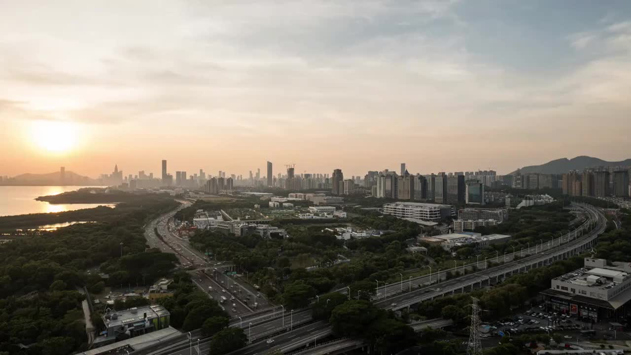 深圳滨河大道与京港澳高速延时视频素材